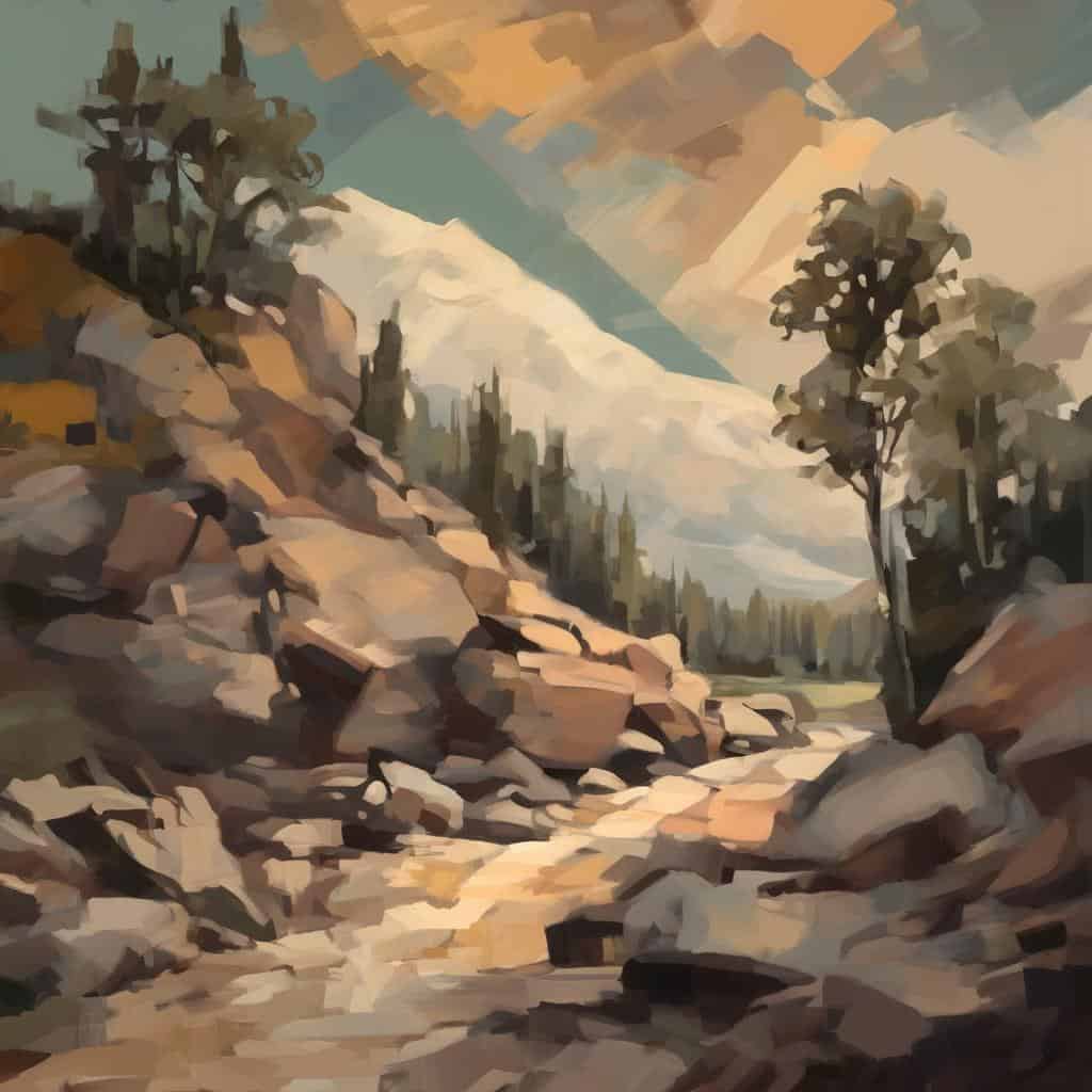 Οπτικό τοπίο με βουνοκορφές και δέντρα, εκφράζει την ερμηνεία του συναισθήματος.